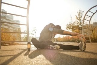 Hamstring stretch for Knee Pain